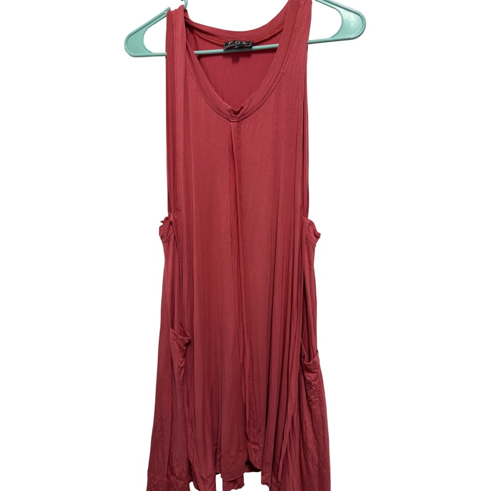 POL Women's Coral V-Neck Sleeveless Tank Top M